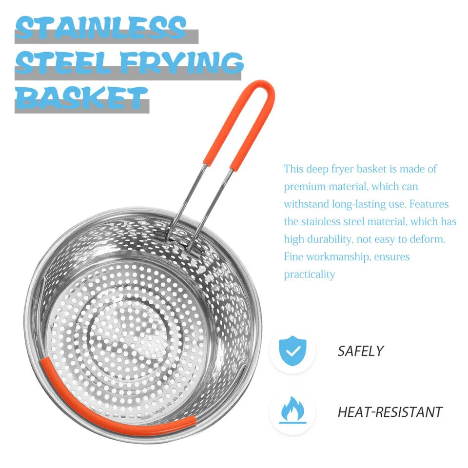 Stainless Steel Cooking Steamer With Handle, Kitchen Pot Pressure Cooker, Anti-scald Steamer Basket, Multifunctional Fruit Vegetable Washing Basket, Deep Fryer Pot Strainer Stainless Steel Cooking Steamer With Handle, Kitchen Pot Pressure Cooker, Anti-scald Steamer Basket, Multifunctional Fruit Vegetable Washing Basket, Deep Fryer Pot Strainer